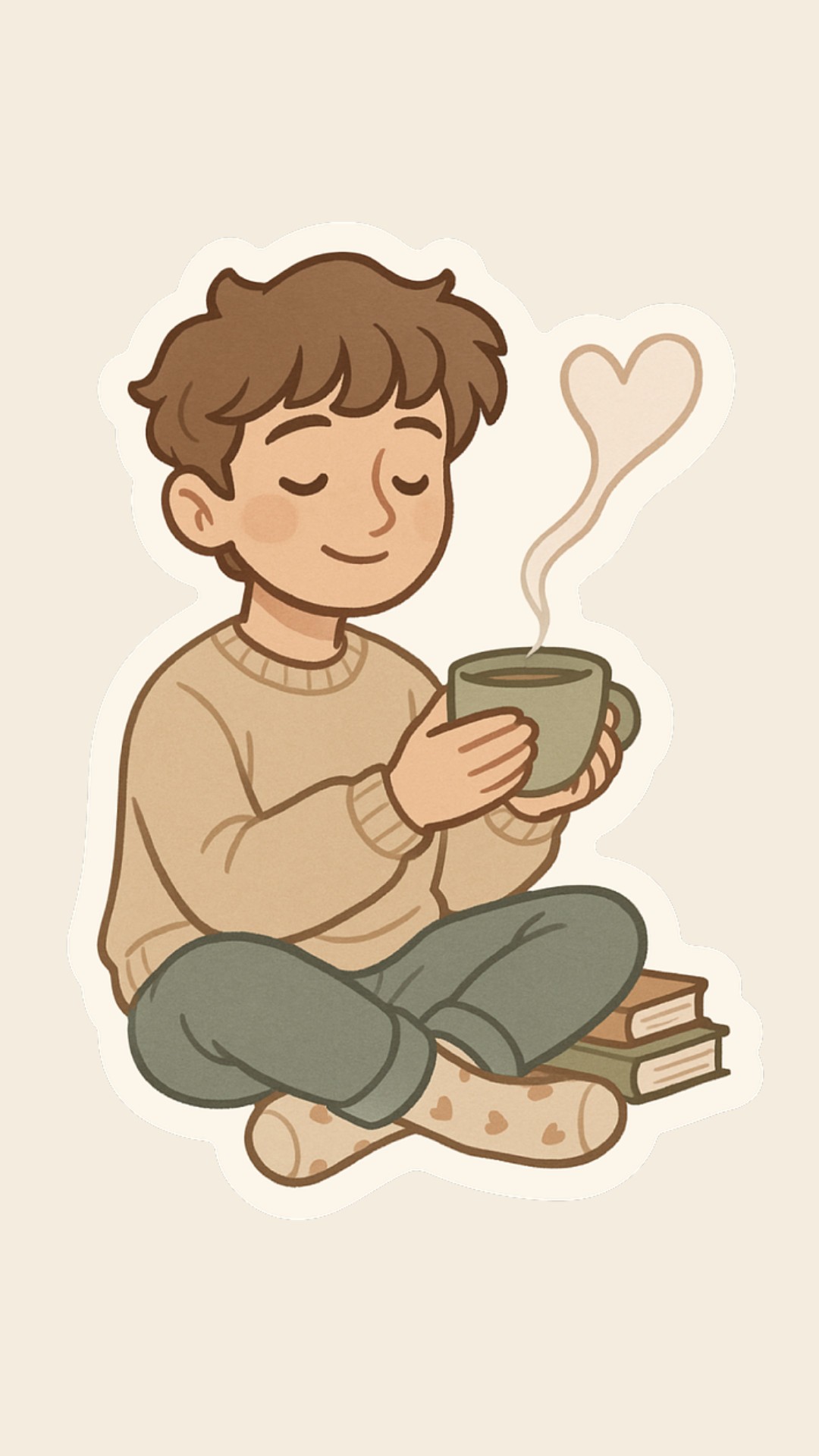Soft Boy Era – Cozy Books & Tea Sticker