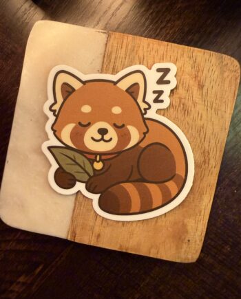 Sleepy Red Panda -  Sticker