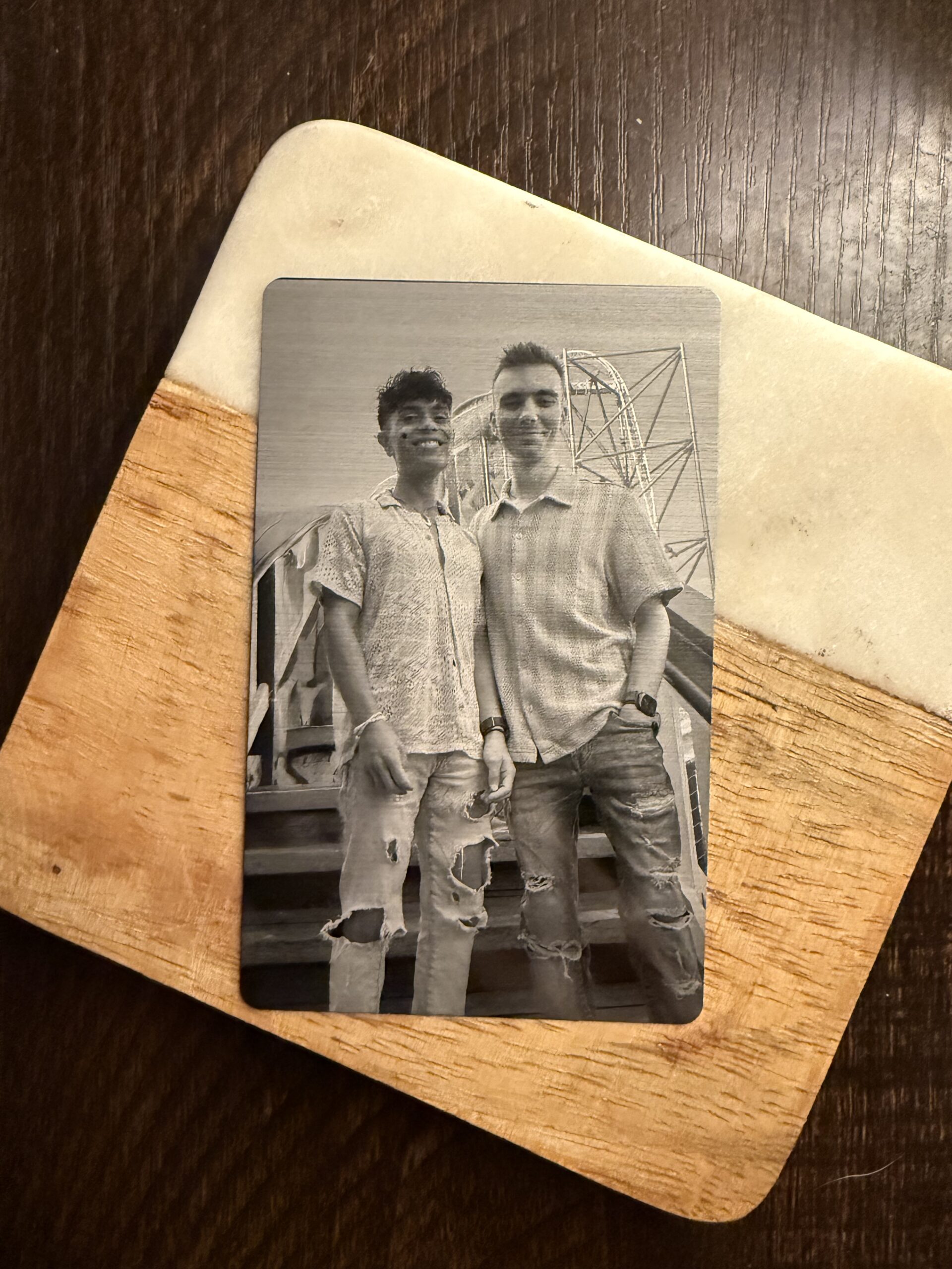 Personalized Metal Couples Wallet Card