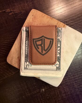 Monogrammed Leatherette Money Clip