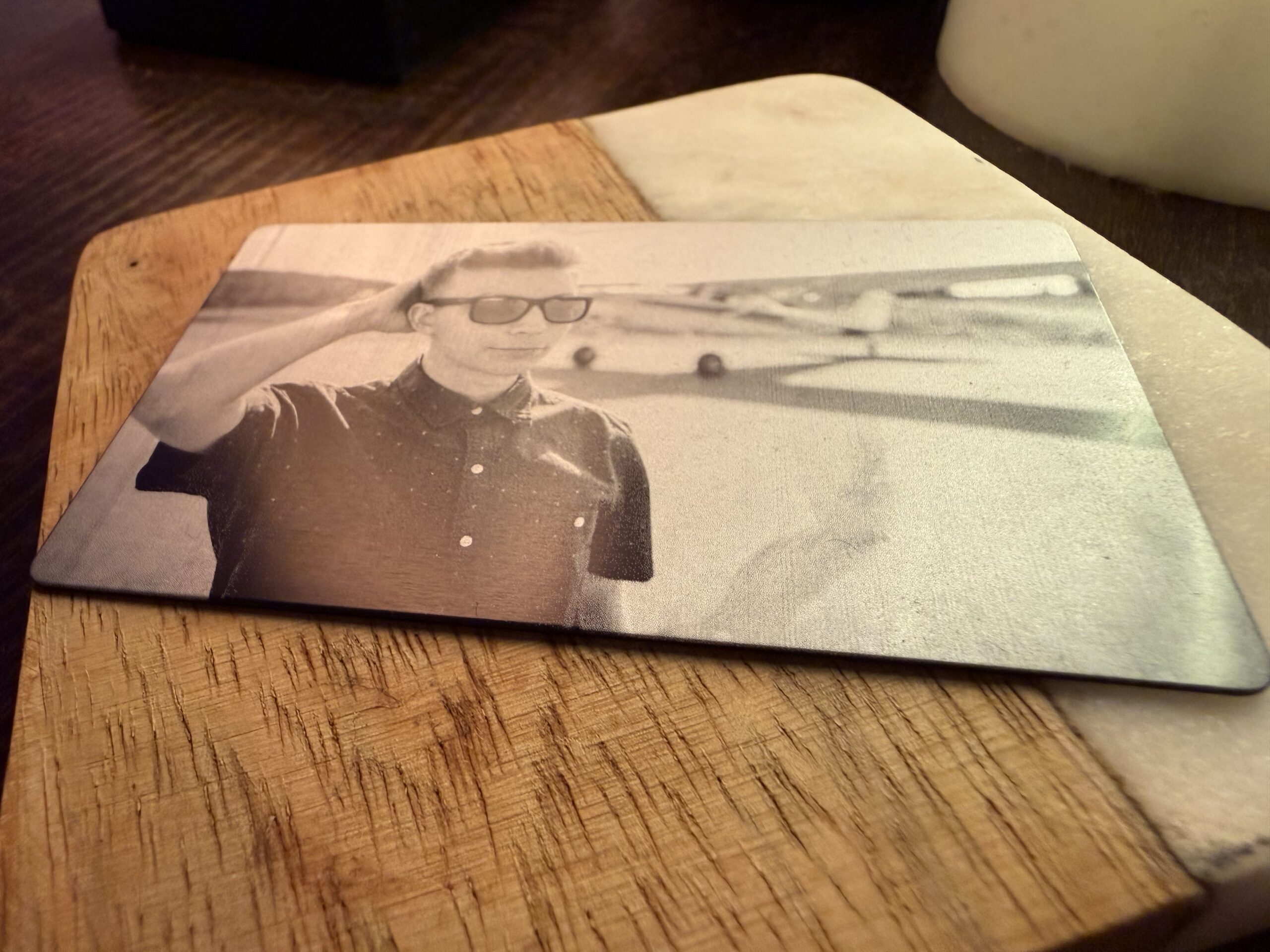 Personalized Metal Couples Wallet Card