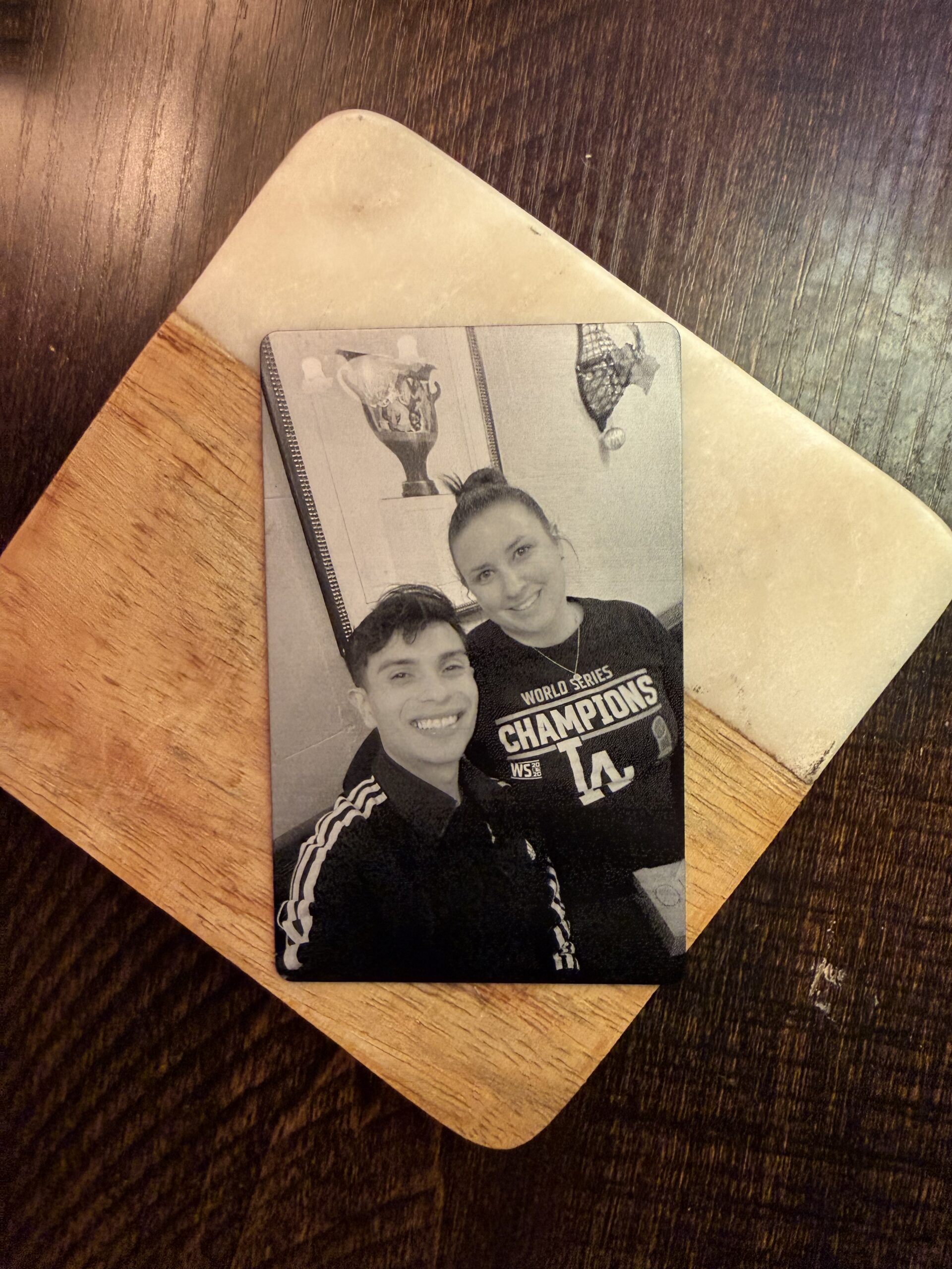 Personalized Metal Couples Wallet Card