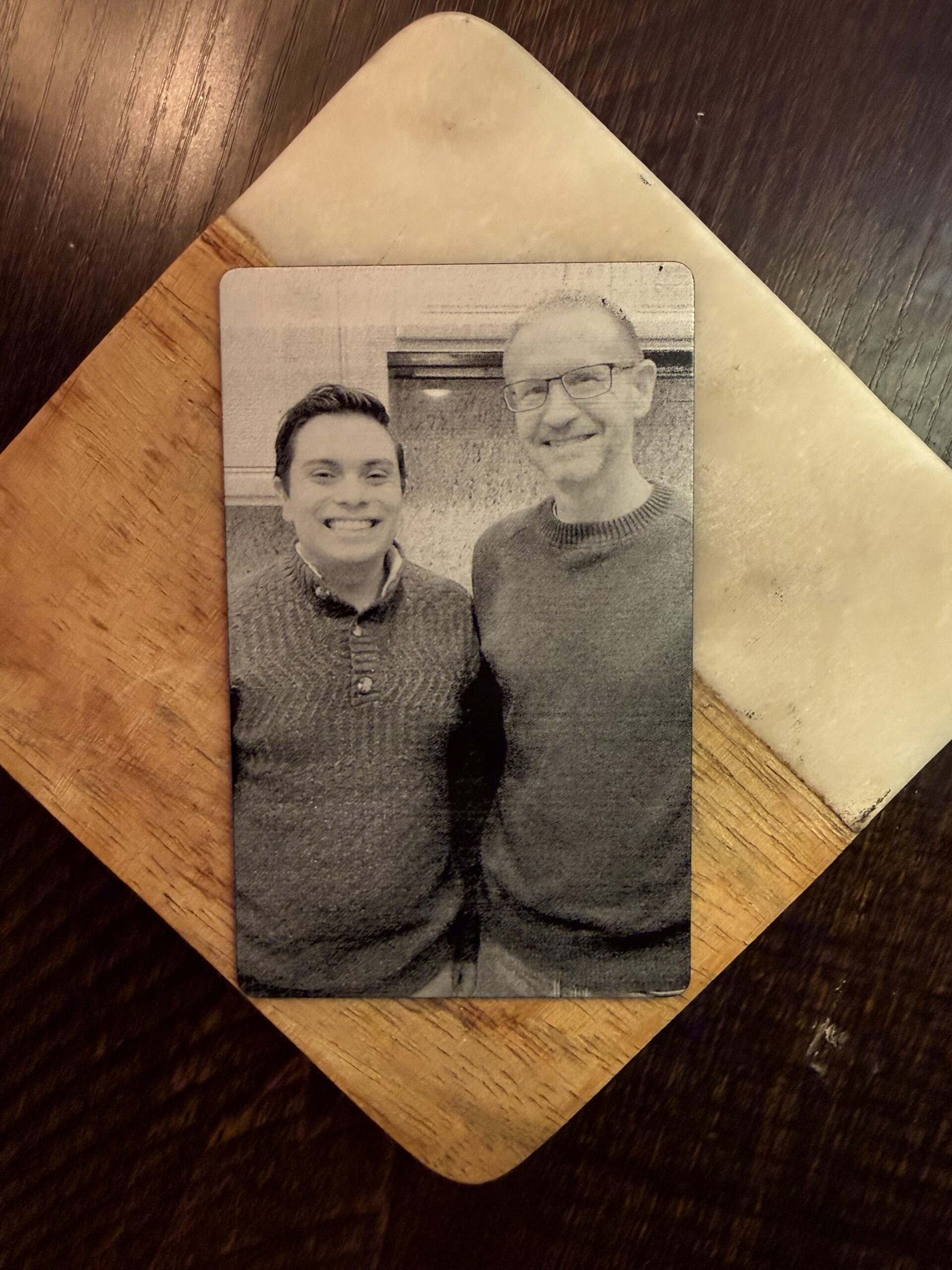 Personalized Metal Couples Wallet Card