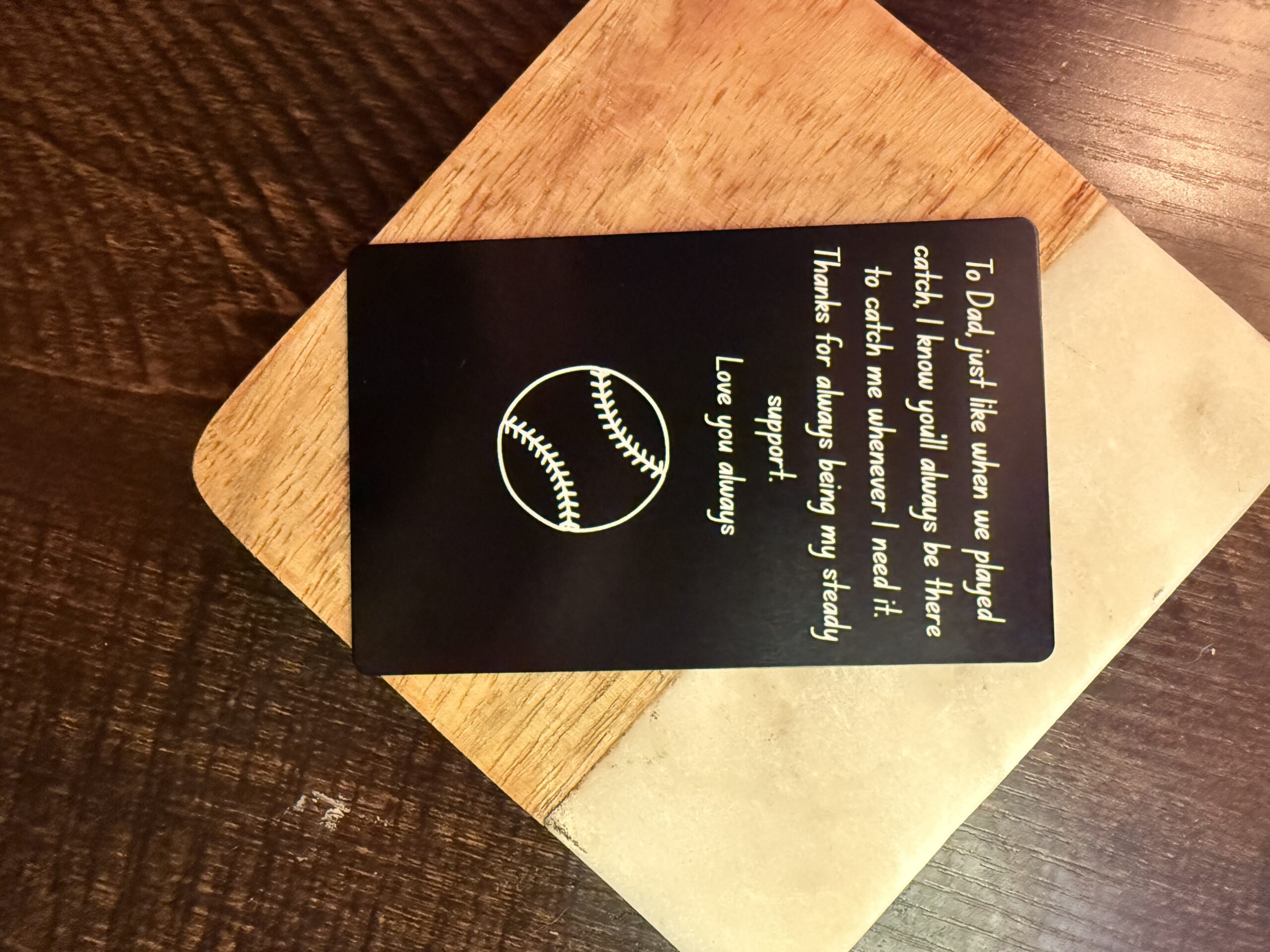 Personalized Metal Couples Wallet Card